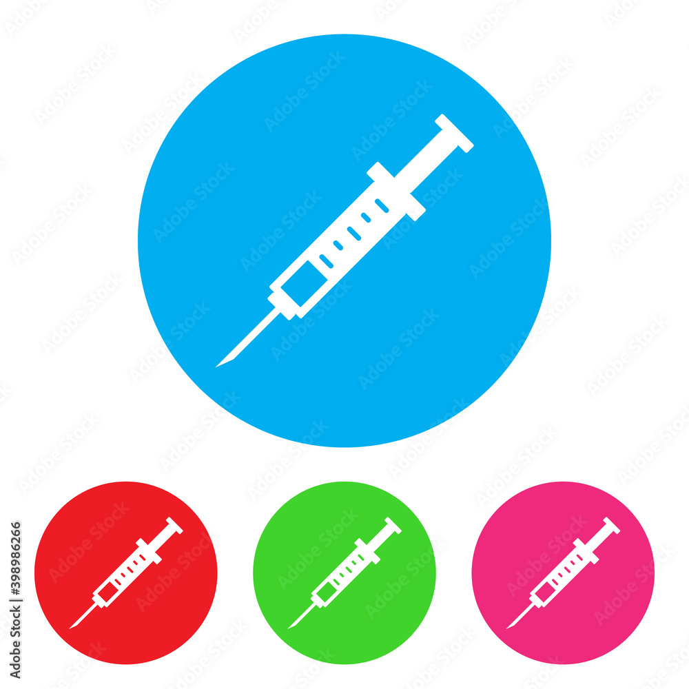 Syringe icon, isolated on white background, vector illustration. Syringe icon, isolated on white background, vector illustration.