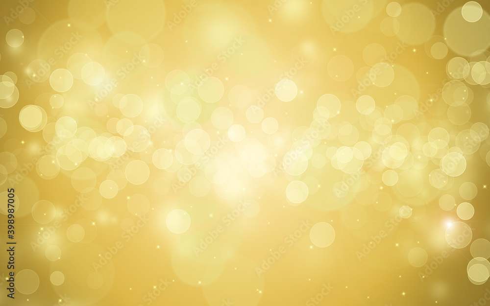 Gold bokeh blur background. Christmas and New year light abstract concept.