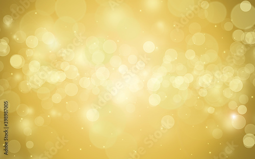 Gold bokeh blur background. Christmas and New year light abstract concept.