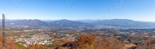 伊香保ロープウェイ山頂 上ノ山公園から見た風景