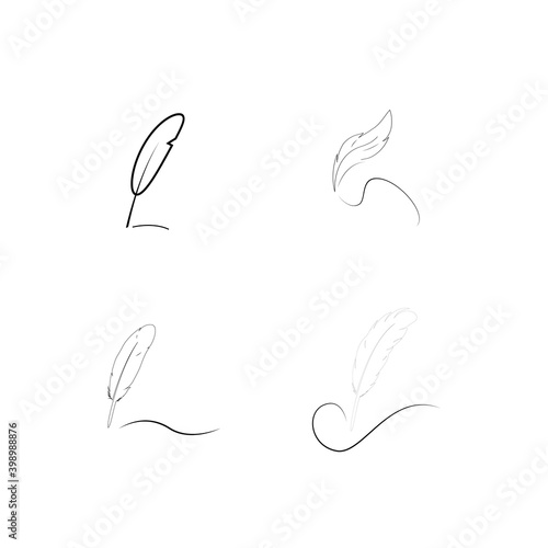 feather quill pen logo