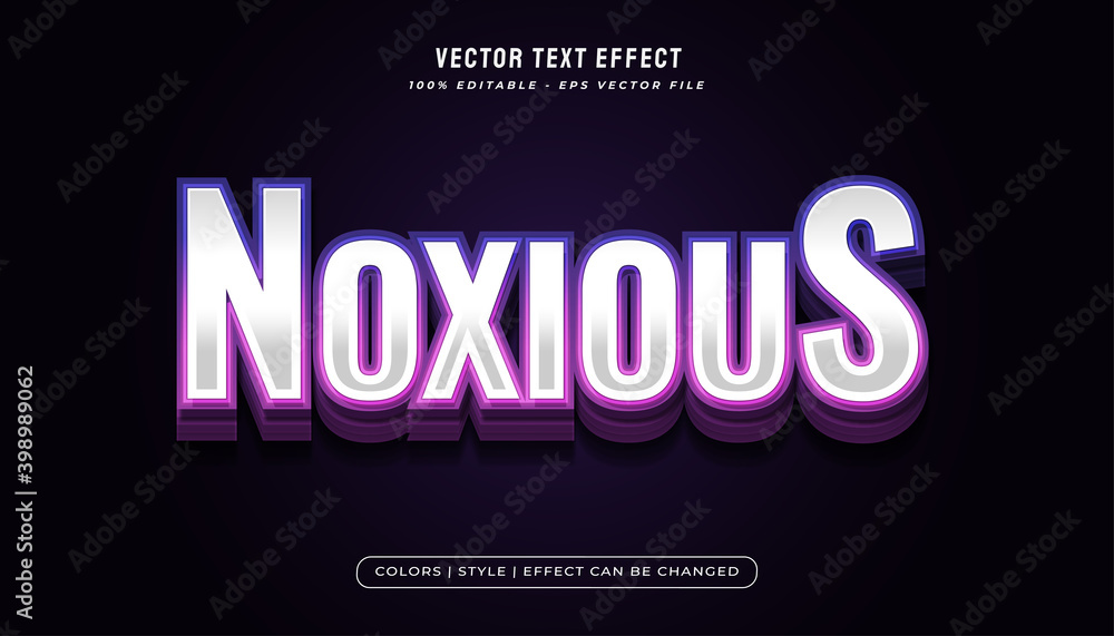 Bold colorful noxious text effect