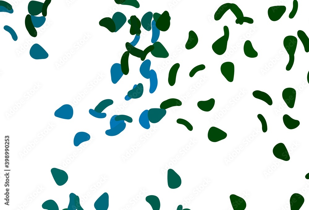 Light Blue, Green vector background with abstract forms. Light Blue, Green vector background with abstract forms.