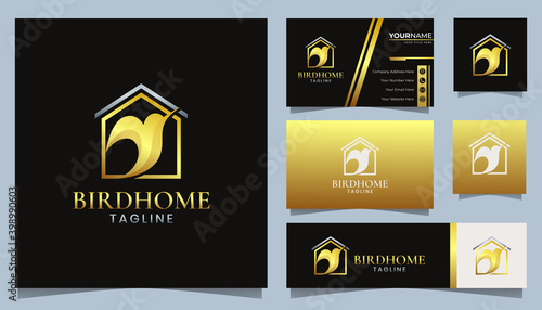 Royal bird house logo and business card