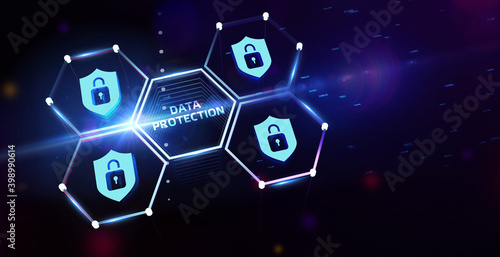 Cyber security data protection business technology privacy concept.