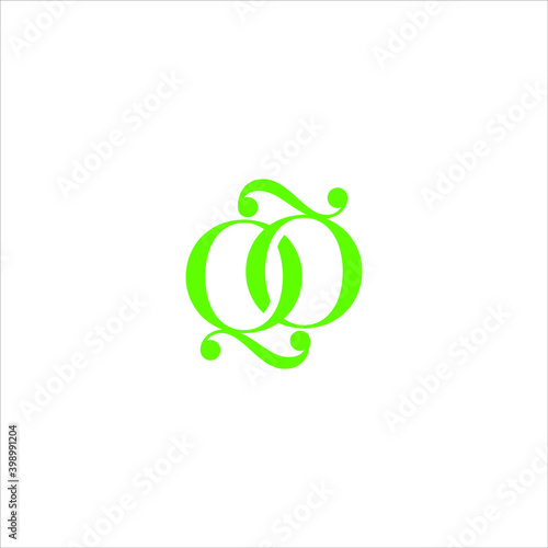 Q Q letter logo creative design on black color background. qq monogram
