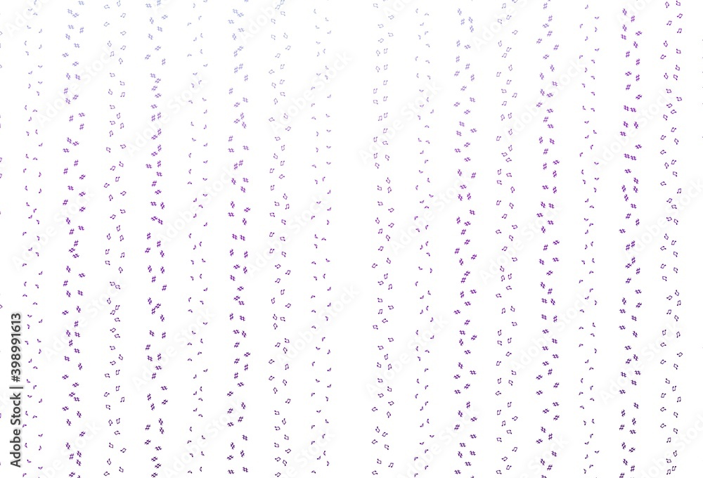 Light Purple vector backdrop with music notes.