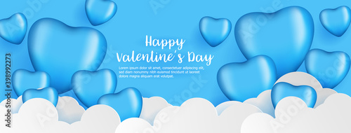 abstract happy valentine's day sale banner for advertising