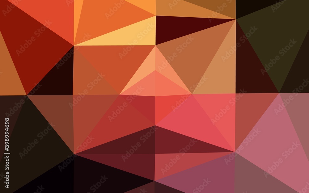 Dark Orange vector shining triangular template. Dark Orange vector shining triangular template.