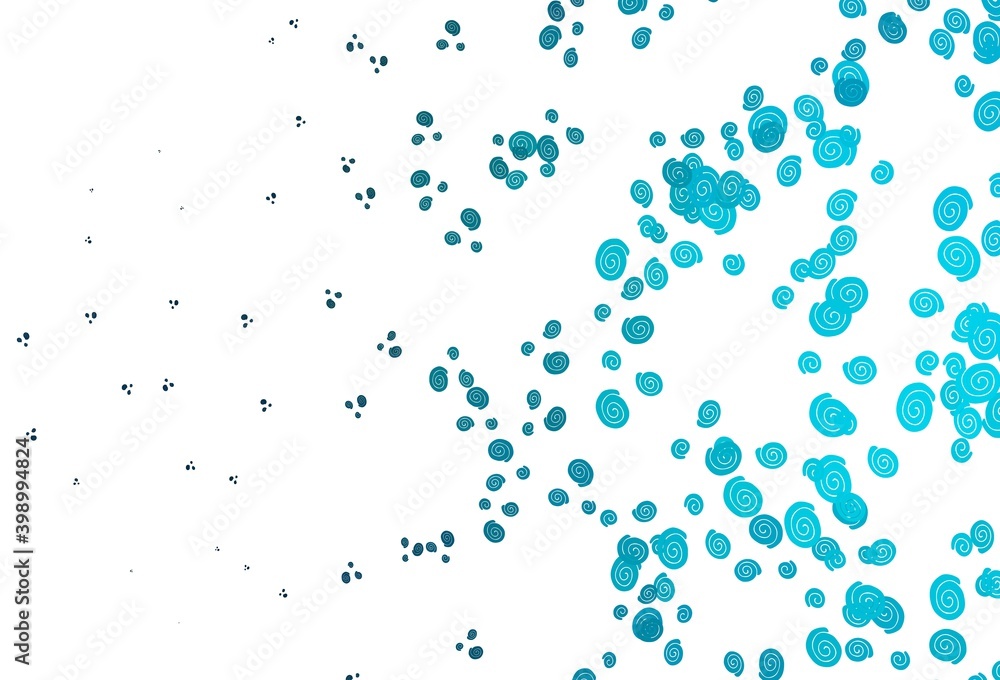 Light BLUE vector template with bent ribbons. Light BLUE vector template with bent ribbons.