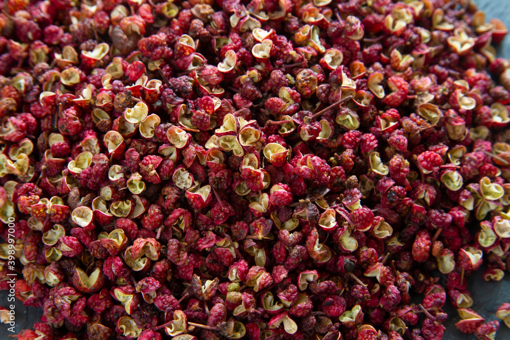 Wild red pepper corn close up. Spice Wild red pepper corn close up. Spice