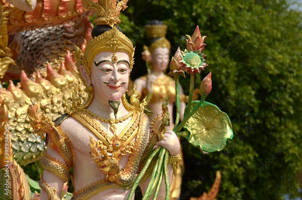 Fototapeta premium A picture of art inside a temple in Thailand made from donations There will be no copyright at all. The artist who creates images There will be many
