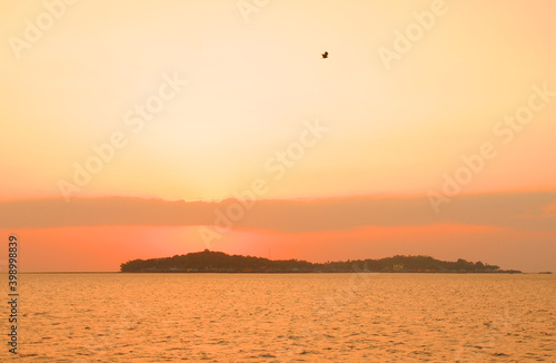 Beautiful sunset on Penyengat Island, Tanjungpinang, Riau Islands, Indonesia photo