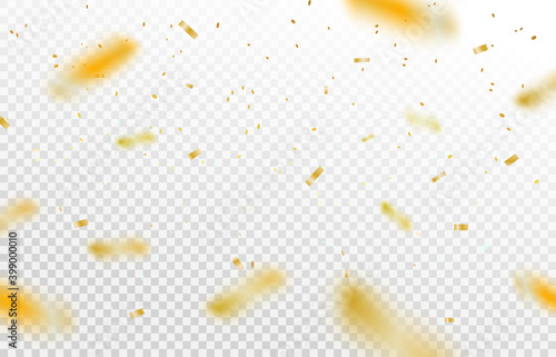 Abstract background. Party, Celebration or special birthday background with golden shiny glitters or ribbon falling in gradient background. Creative and Modern design in EPS10 vector illustration.