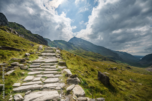 Rock path at Glyder Fawr mountain in Snowdonia, North Wales  © Pawel Pajor