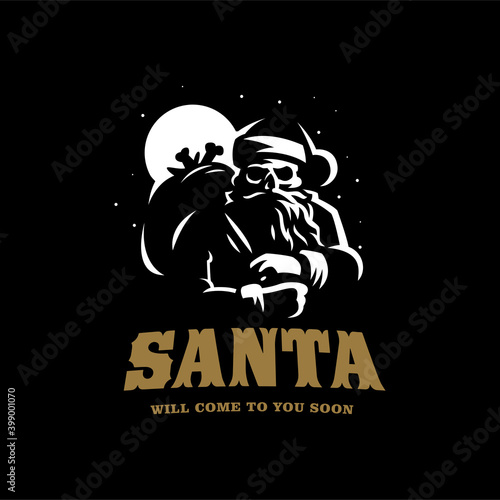 Santa Claus with a skull