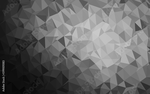 Dark Silver, Gray vector polygonal template.