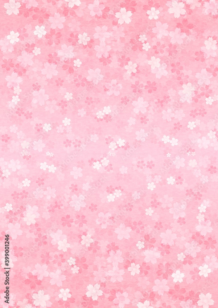 中心から桜の花が上下に広がる縦長の背景イラスト vol.01 中心から桜の花が上下に広がる縦長の背景イラスト vol.01