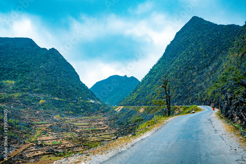 Street view in Ha Giang highland, Vietnam