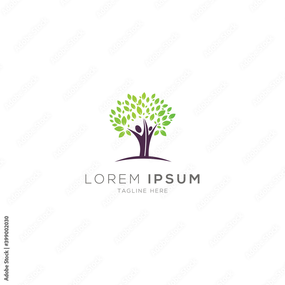 Obraz premium Simple nature tree logo design