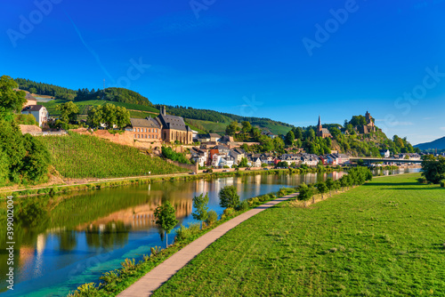 Saarburg village at the Saar river valley  Germany