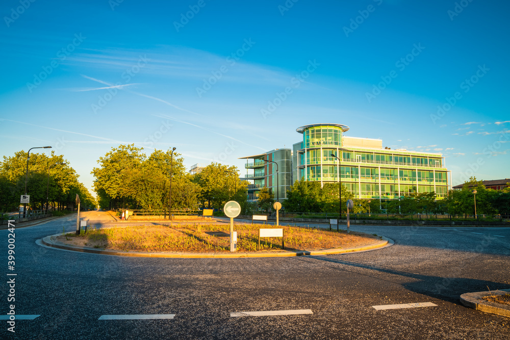 Milton Keynes town center in morning light Milton Keynes town center in morning light