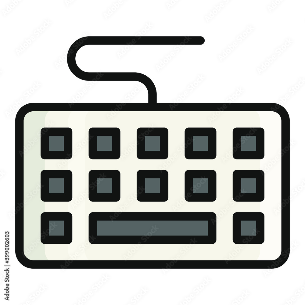 keyboard flat outline icon, school and education icon keyboard flat outline icon, school and education icon