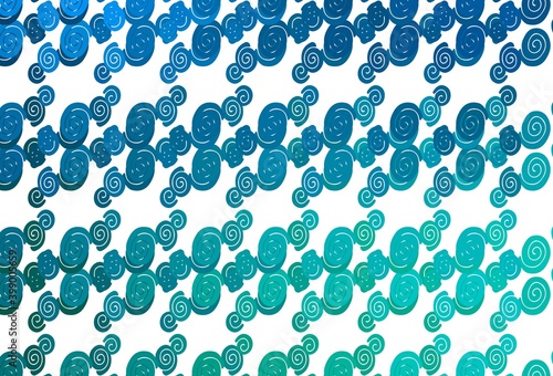 Light Blue, Green vector background with liquid shapes.