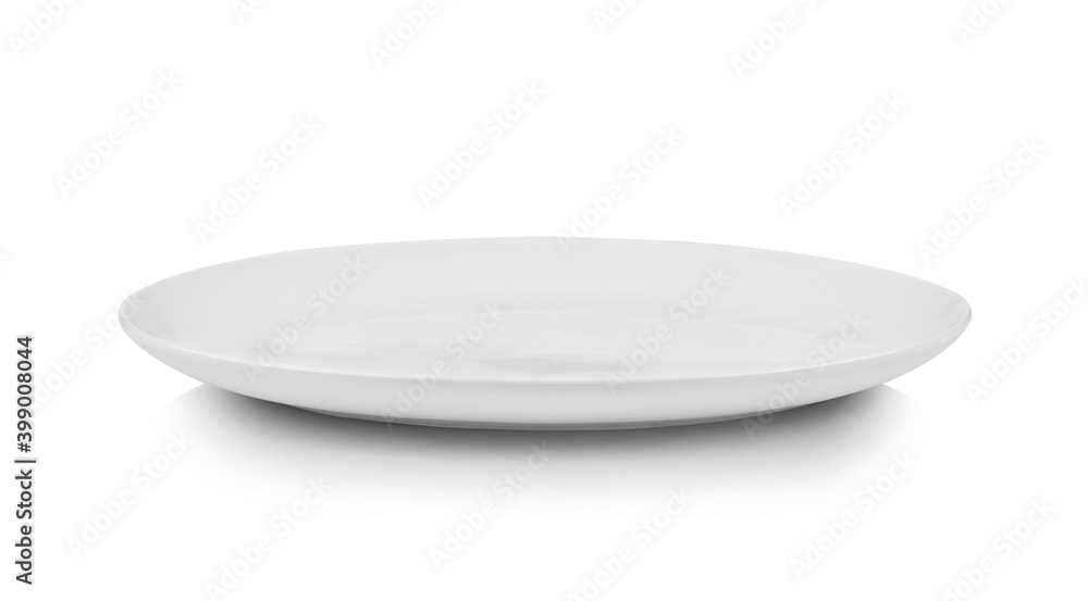 White plate on white background White plate on white background