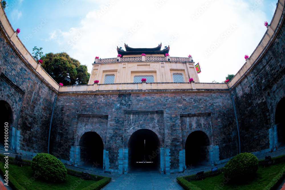 Fototapeta premium Thang Long Citadel Royal as a world heritage famous in Ha Noi, Vietnam