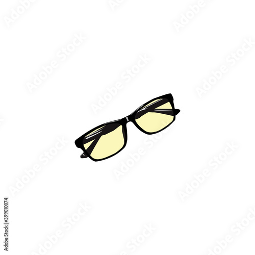 illustration vector design logo minimalist art eyeglasses