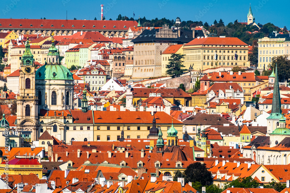 Prague's old town aerial view. Czech Republic 