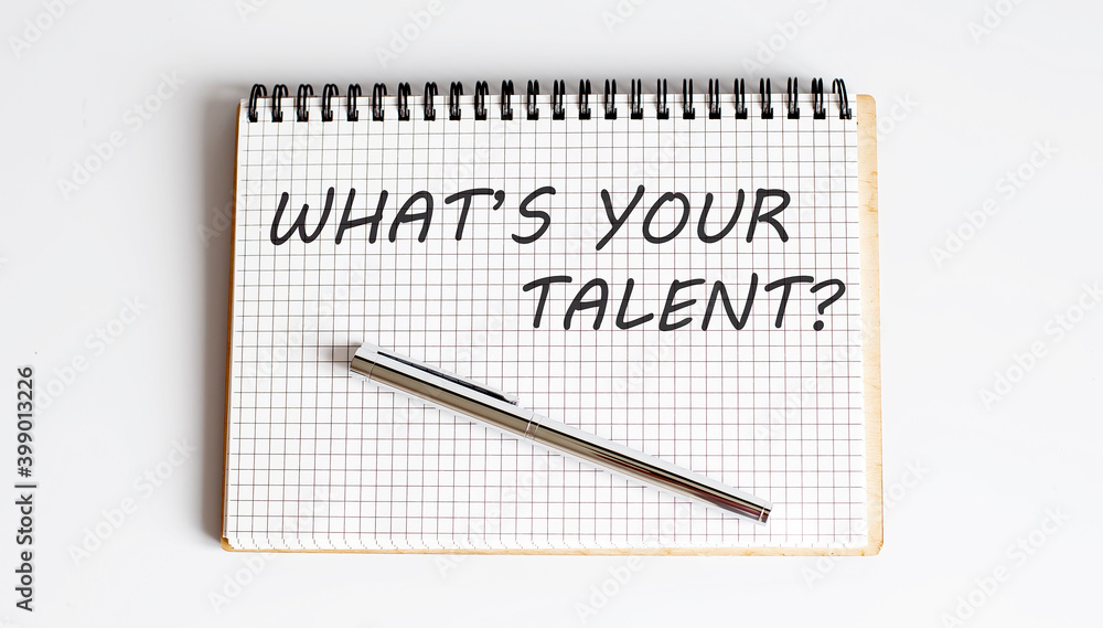 custom made wallpaper toronto digitalNotebook with pen and Notes about what's your talent , business