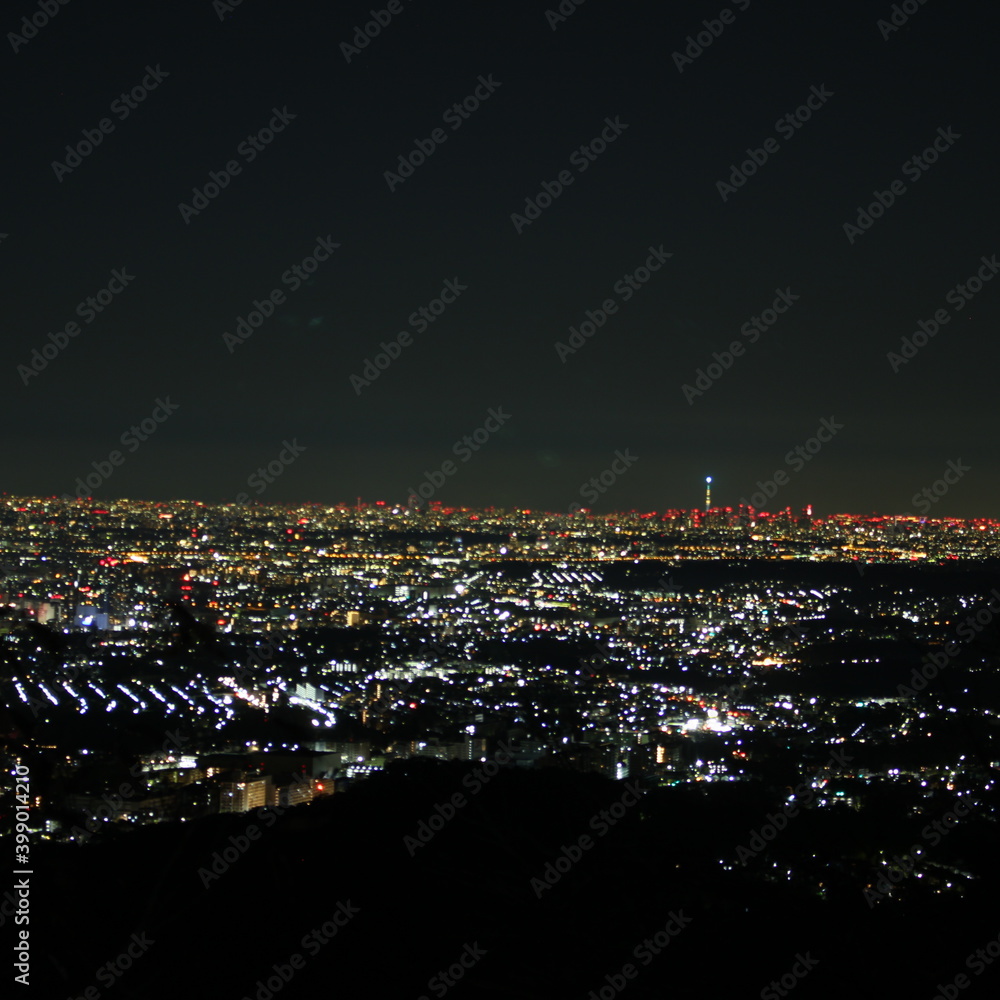 Naklejka premium 山からの夜景