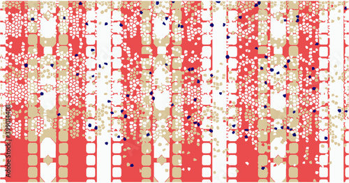 Geo Pattern, Japanese Kimono Female Organic Texture. Wabi Sabi, Tie Dye, Ikat Geisha Fashion Pattern. Trendy Cool Asian Boho Geo Pattern Fashion Summer Background Retro Vintage Asian Kimono Texture
