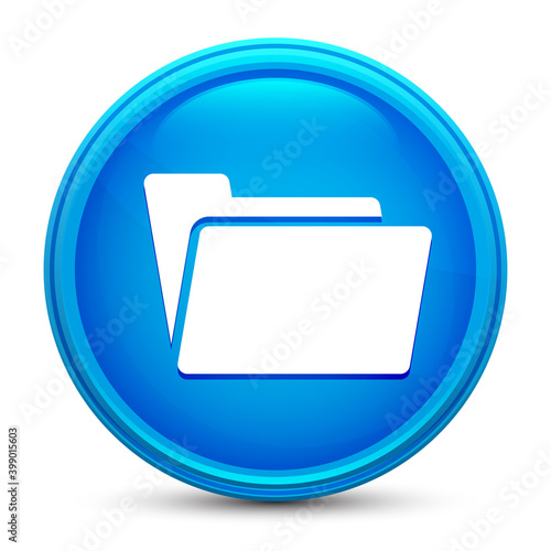 Free Download Folder icon glass shiny blue round button isolated design vector illustration - GFXLoad