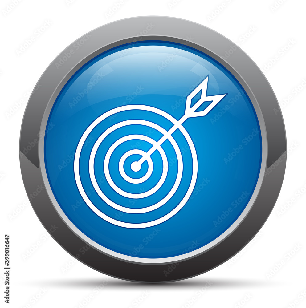 Target arrow icon premium blue round button vector illustration Target arrow icon premium blue round button vector illustration