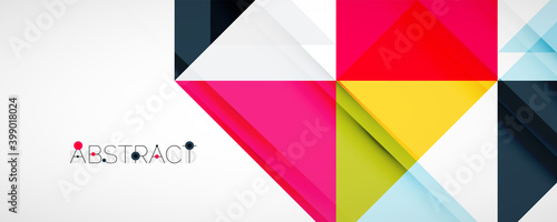 Free Download Geometric abstract background. Techno color triangle shapes. Vector illustration for covers, banners, flyers and posters and other designs - GFXLoad