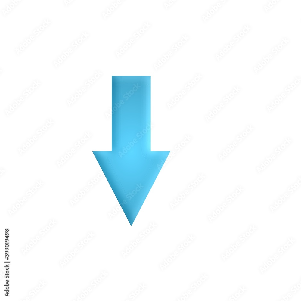 Down arrow icon in white background Down arrow icon in white background
