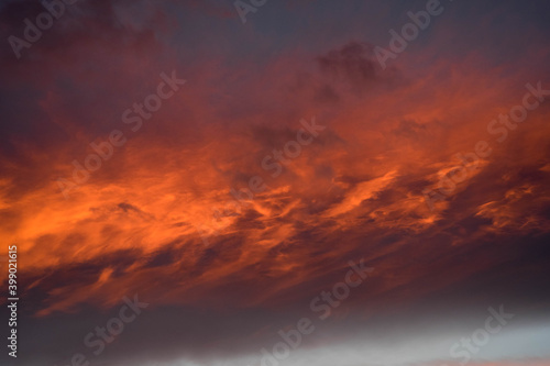 Epic colorful sunset cloud with fine detail