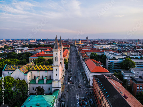 München Luftbild Panorama Ludwigstrasse photo