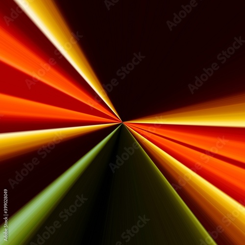 Wallpaper Mural vanishing point from stripes in shades of red and orange on black background Torontodigital.ca