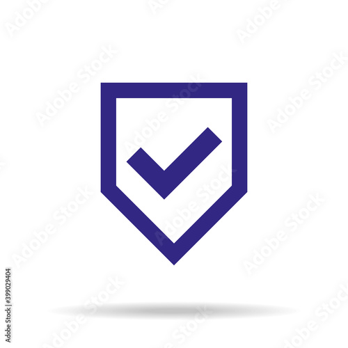 Free Download Shield with check mark icon on white background. - GFXLoad