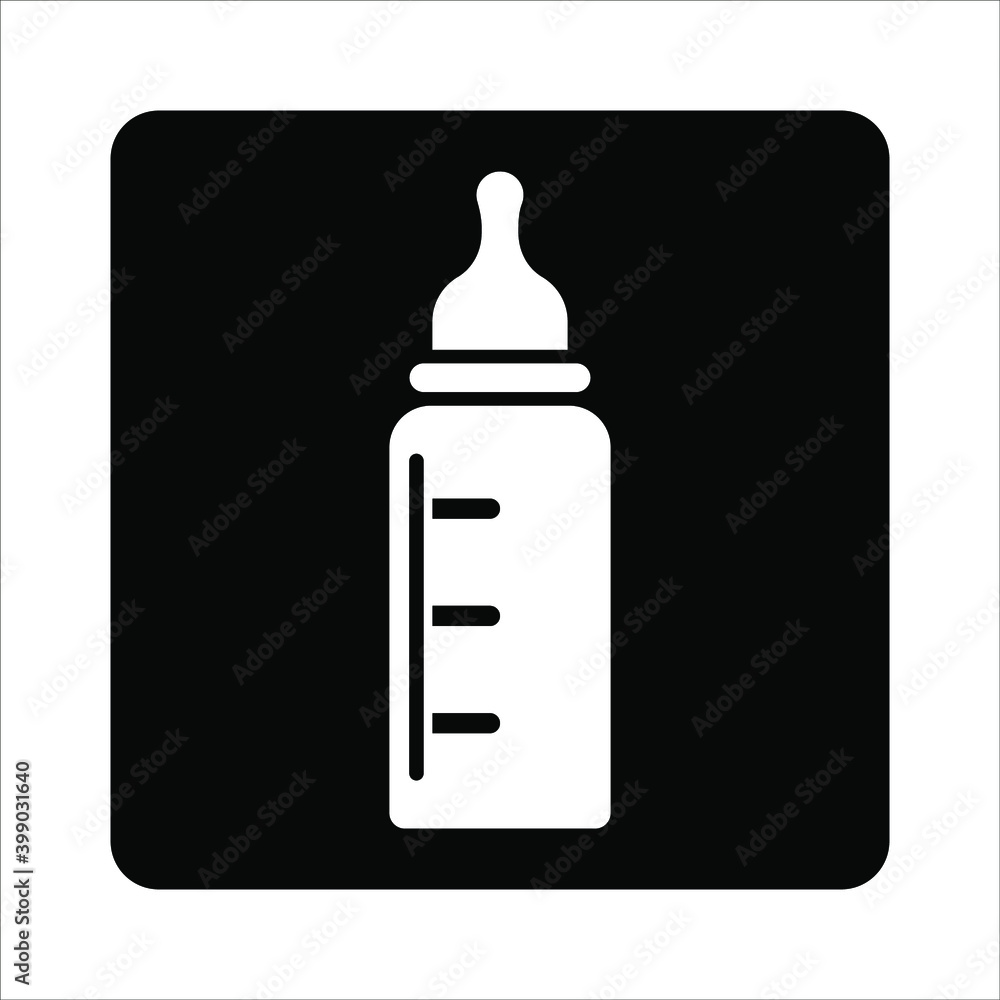 baby milk bottle icon on background. vector eps 10 baby milk bottle icon on background. vector eps 10