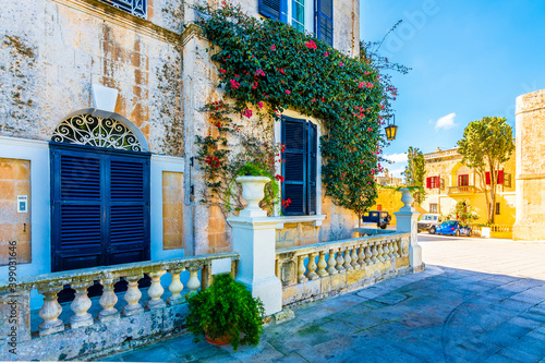 Mdina City street view. Mdina is populer tourist destination in Malta. photo