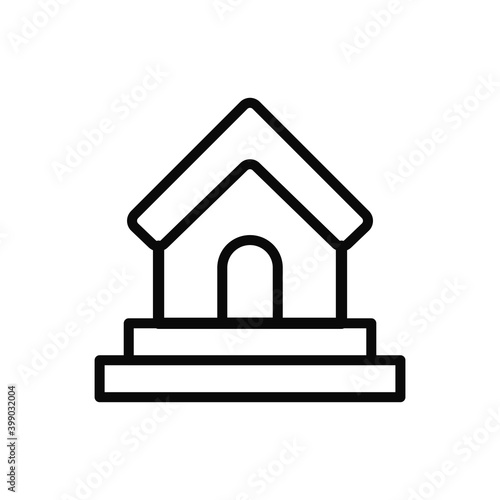 house flat icon vector illustration