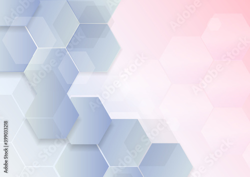Abstract modern hexagon design overlapping background. Science concept medical.