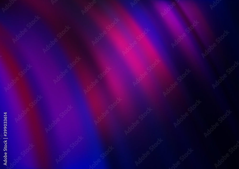 Dark Pink, Blue vector pattern with bent ribbons.