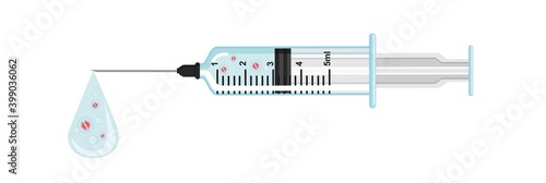 Vaccination against Covid-19 coronavirus with a syringe for covid19 preventive treatment.