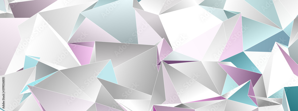 Fototapeta premium 3d Triangles, abstract background. Design wallpaper.